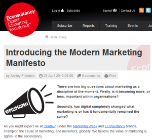 Click to read Econsultancy's Modern Marketing Manifesto
